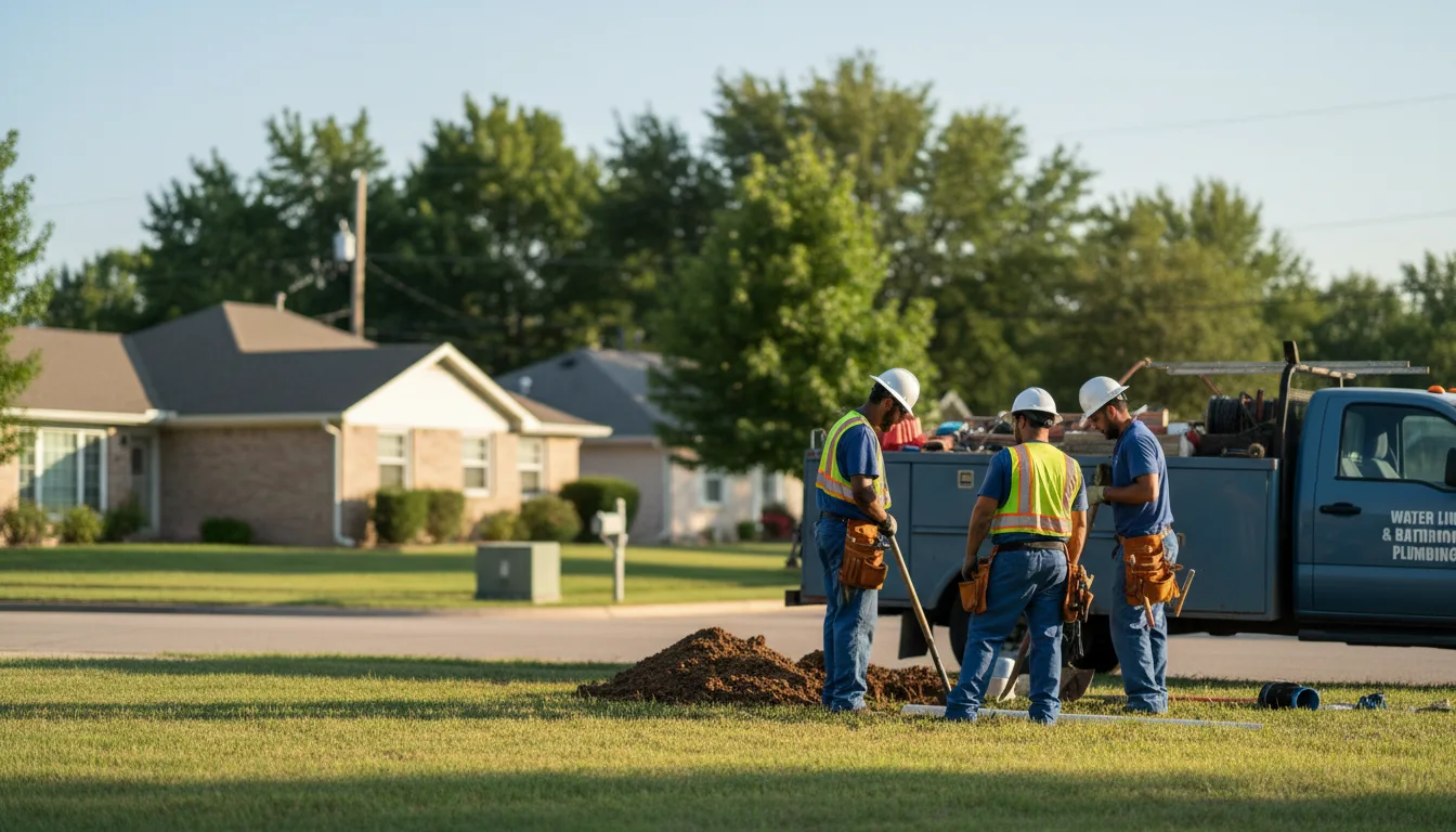 Residential water line and bathroom plumbing service in Kincheloe, MI